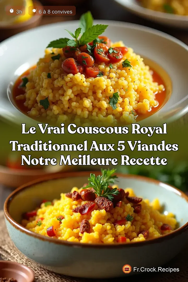 Le Vrai Couscous Royal Traditionnel aux 5 Viandes Notre Meilleure Recette