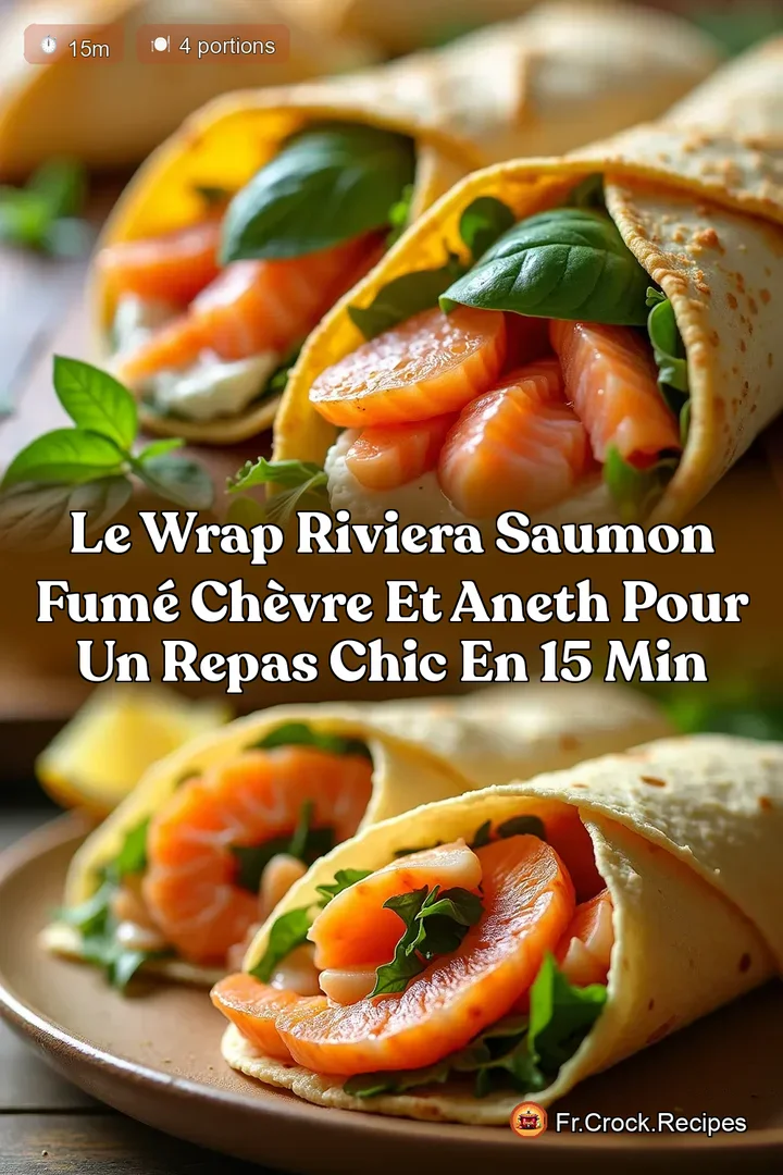 Le Wrap Riviera Saumon Fum&eacute; Ch&egrave;vre et Aneth pour un Repas Chic en 15 Min