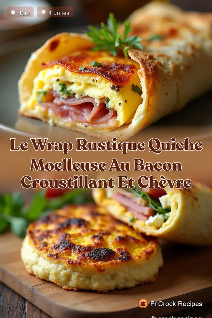 Le Wrap Rustique Quiche Moelleuse au Bacon Croustillant et Ch&egrave;vre