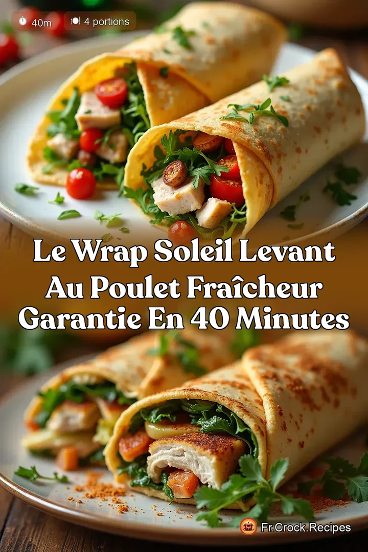 Le Wrap Soleil Levant au Poulet Fra&icirc;cheur Garantie en 40 Minutes