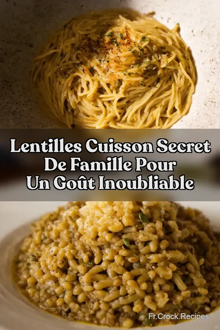 Lentilles Cuisson Secret de Famille pour un Go&ucirc;t Inoubliable