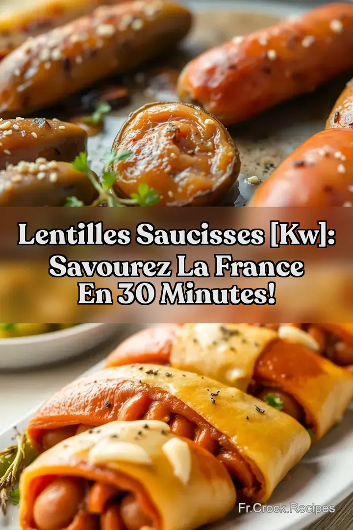 Lentilles Saucisses [kw]: Savourez la France en 30 minutes!