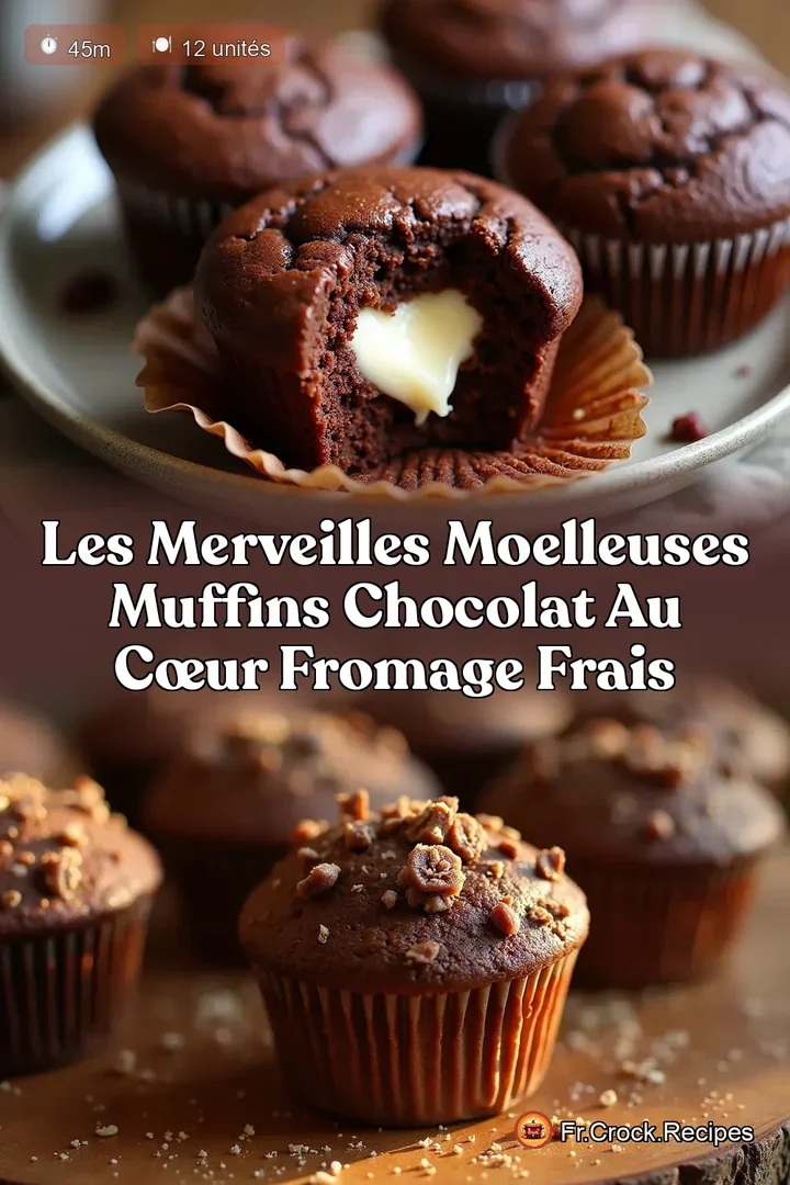 Les Merveilles Moelleuses Muffins Chocolat au C&oelig;ur Fromage Frais