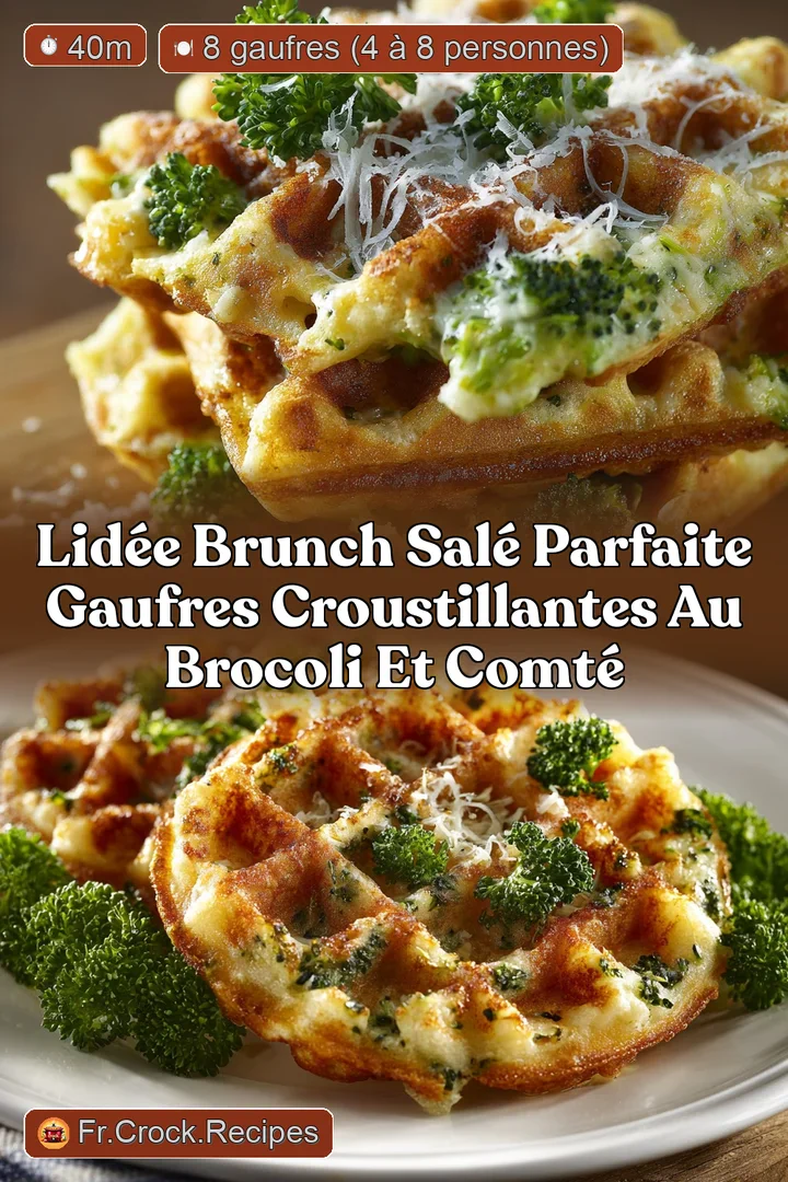 Lid&eacute;e Brunch Sal&eacute; Parfaite Gaufres Croustillantes au Brocoli et Comt&eacute;