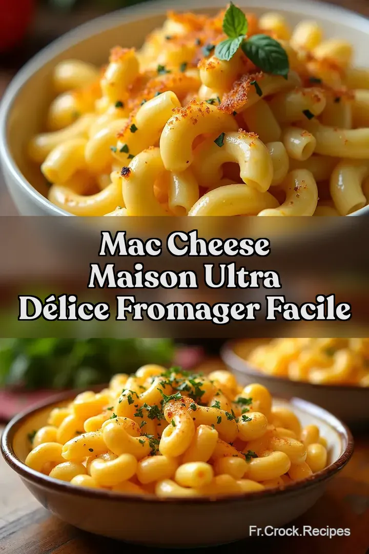 Mac Cheese Maison Ultra D&eacute;lice Fromager Facile