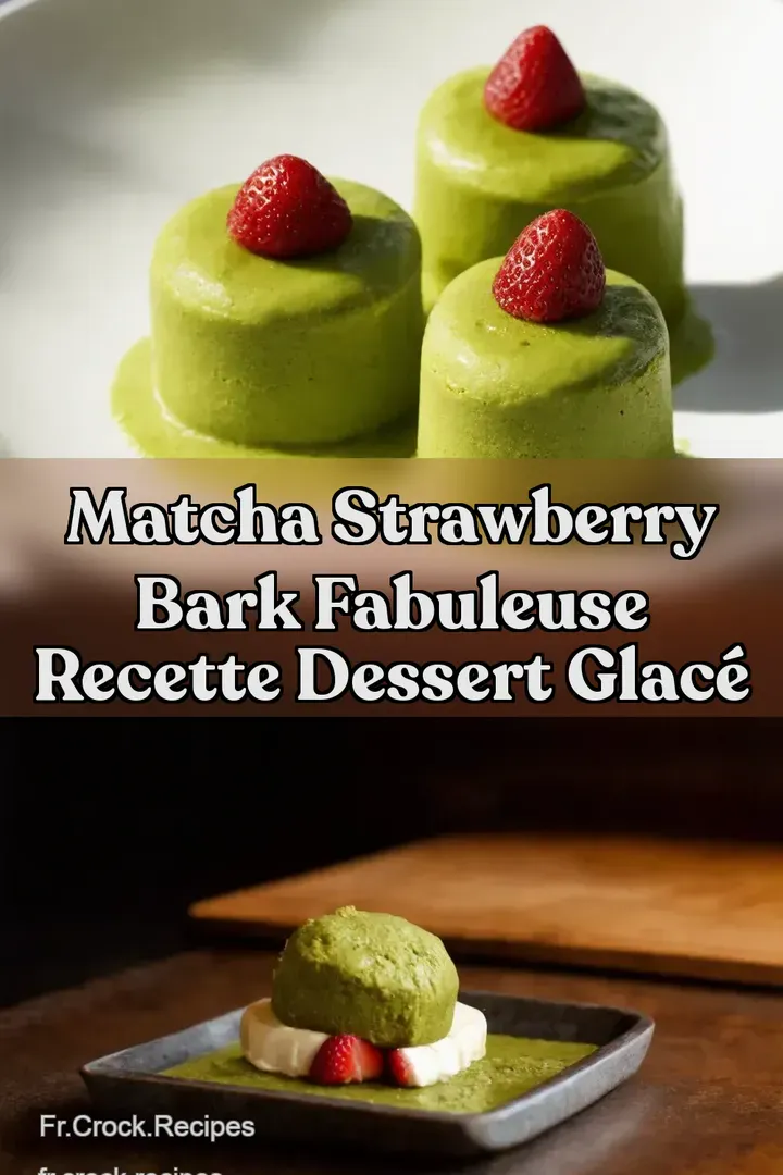 Matcha Strawberry Bark Fabuleuse Recette Dessert Glac&eacute;