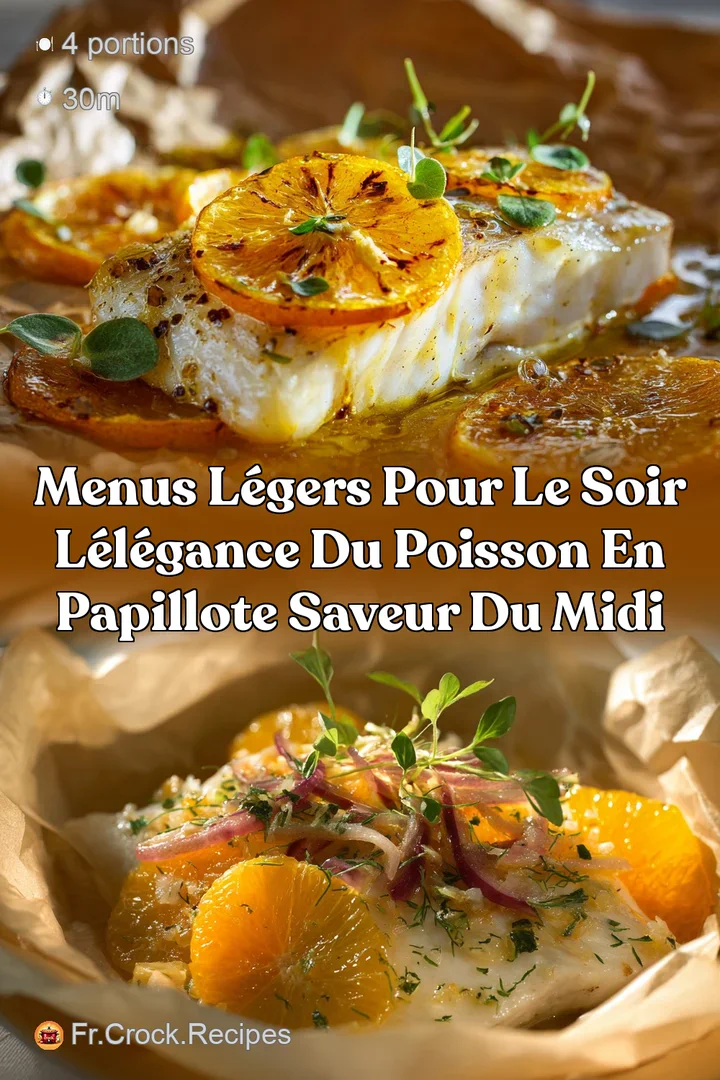 Menus l&eacute;gers pour le soir L&eacute;l&eacute;gance du poisson en papillote saveur du Midi