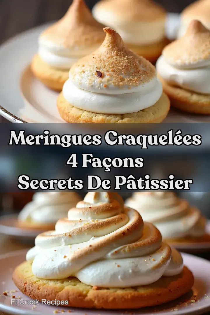 Meringues craquel&eacute;es 4 Fa&ccedil;ons Secrets de P&acirc;tissier