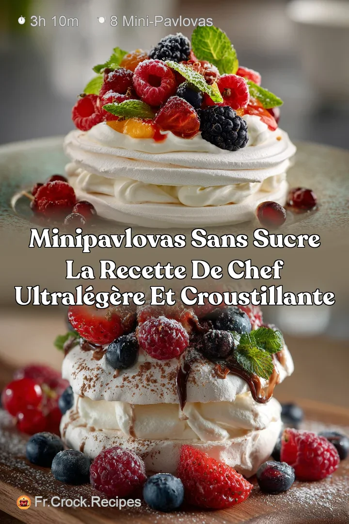 MiniPavlovas Sans Sucre La recette de chef ultral&eacute;g&egrave;re et croustillante