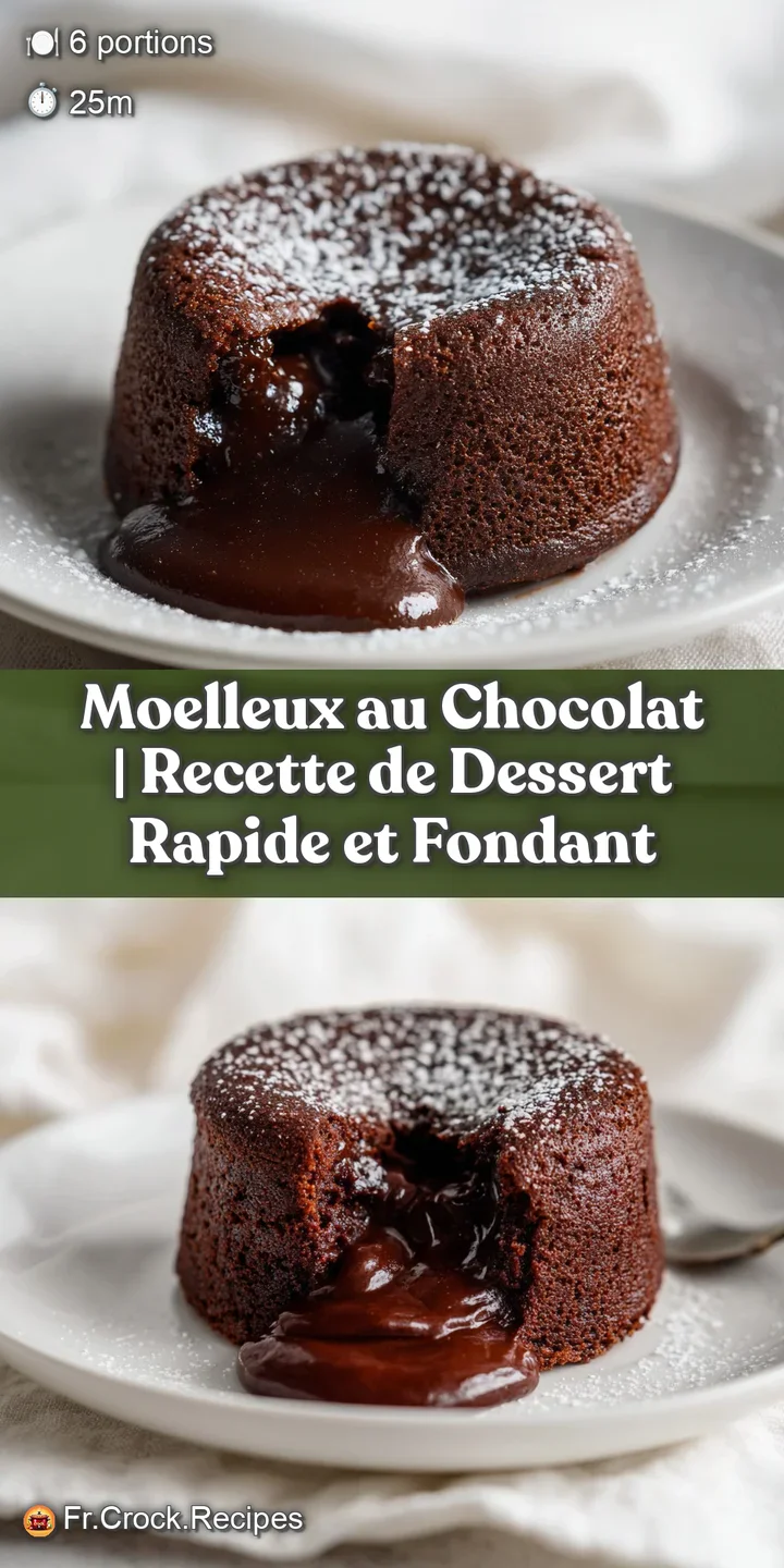 Close-up of a perfectly baked chocolate cake revealing its lusciously liquid, dark chocolate core.