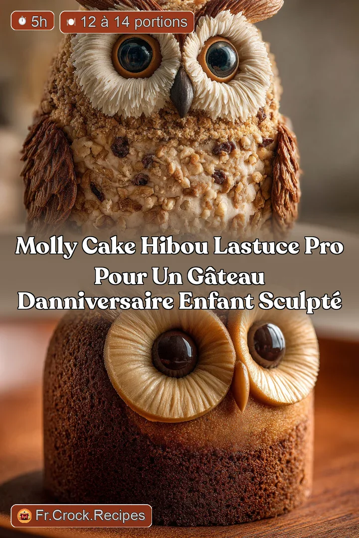 Molly Cake Hibou Lastuce pro pour un g&acirc;teau danniversaire enfant sculpt&eacute;