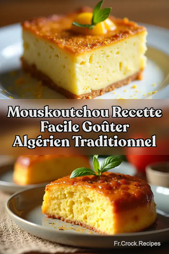 Mouskoutchou Recette Facile Go&ucirc;ter Alg&eacute;rien Traditionnel