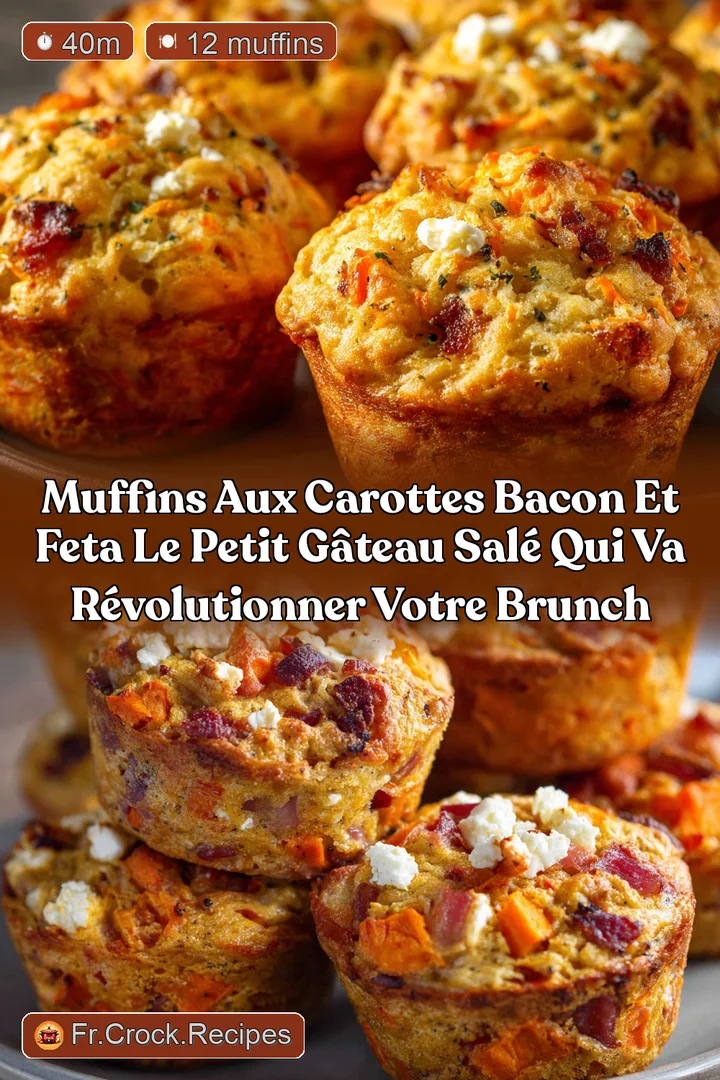 Muffins aux carottes bacon et feta le petit g&acirc;teau sal&eacute; qui va r&eacute;volutionner votre brunch