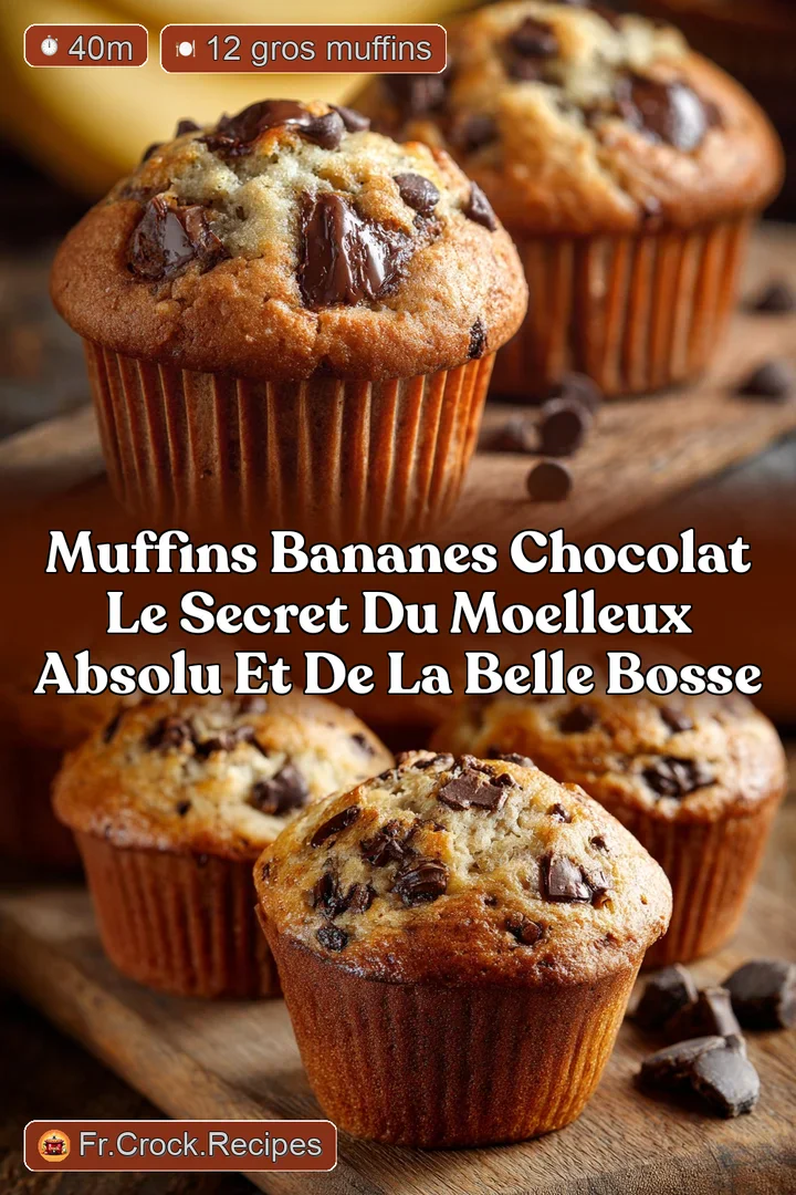 Muffins Bananes Chocolat Le secret du moelleux absolu et de la belle bosse