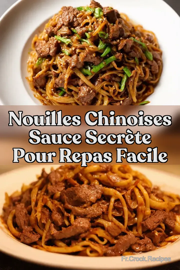 Nouilles Chinoises Sauce Secr&egrave;te Pour Repas Facile