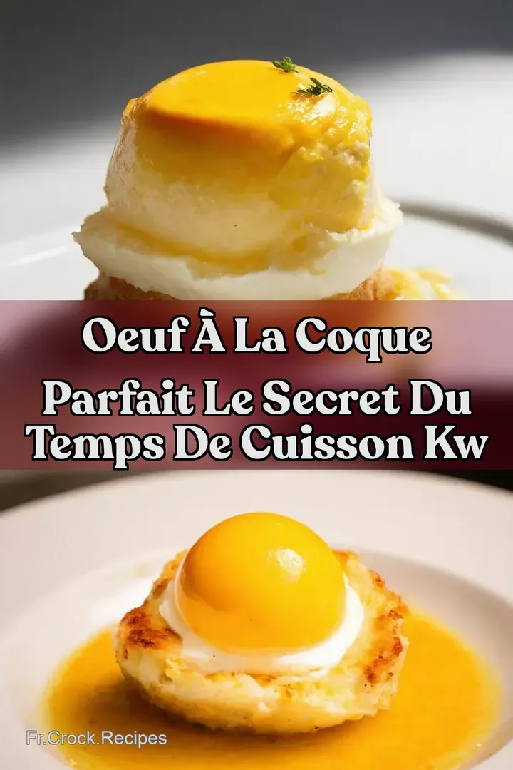 Oeuf &agrave; la Coque Parfait Le Secret du Temps de Cuisson kw