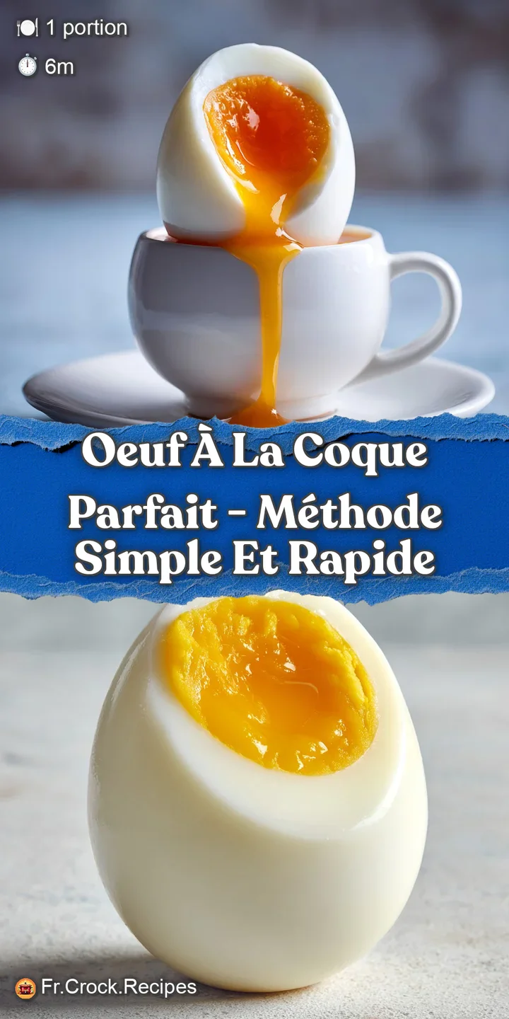 Close-up of a perfectly soft-boiled egg in its shell, glistening with moisture, ready to be spooned out and enjoyed.