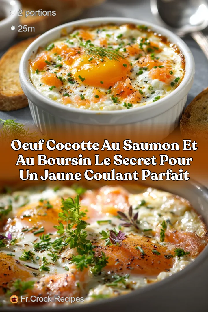 Oeuf Cocotte au Saumon et au Boursin Le secret pour un jaune coulant parfait
