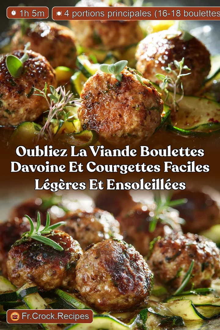 Oubliez la viande Boulettes davoine et courgettes faciles l&eacute;g&egrave;res et ensoleill&eacute;es