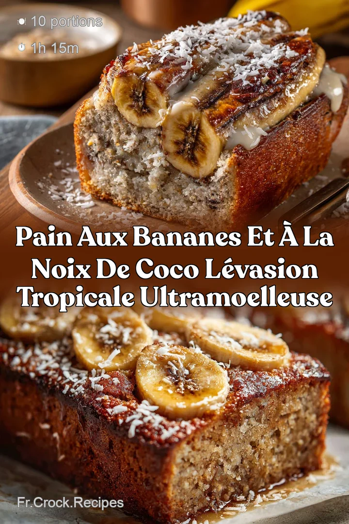 Pain aux bananes et &agrave; la noix de coco l&eacute;vasion tropicale ultramoelleuse