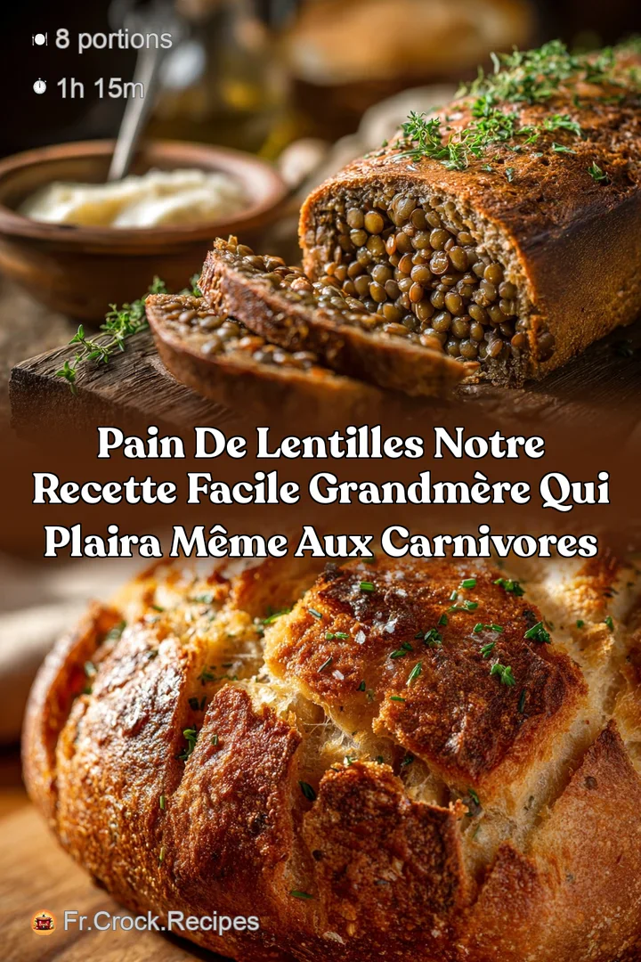 Pain de lentilles Notre recette facile GrandM&egrave;re qui plaira m&ecirc;me aux carnivores