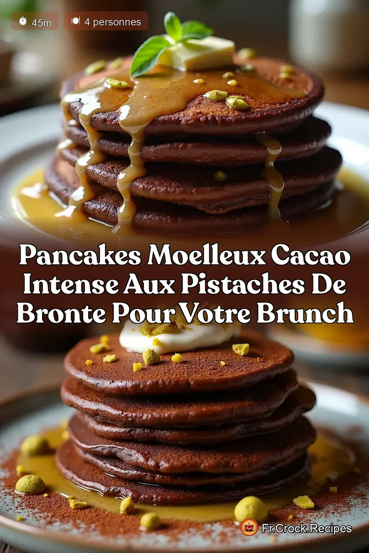 Pancakes Moelleux Cacao Intense aux Pistaches de Bronte pour votre Brunch