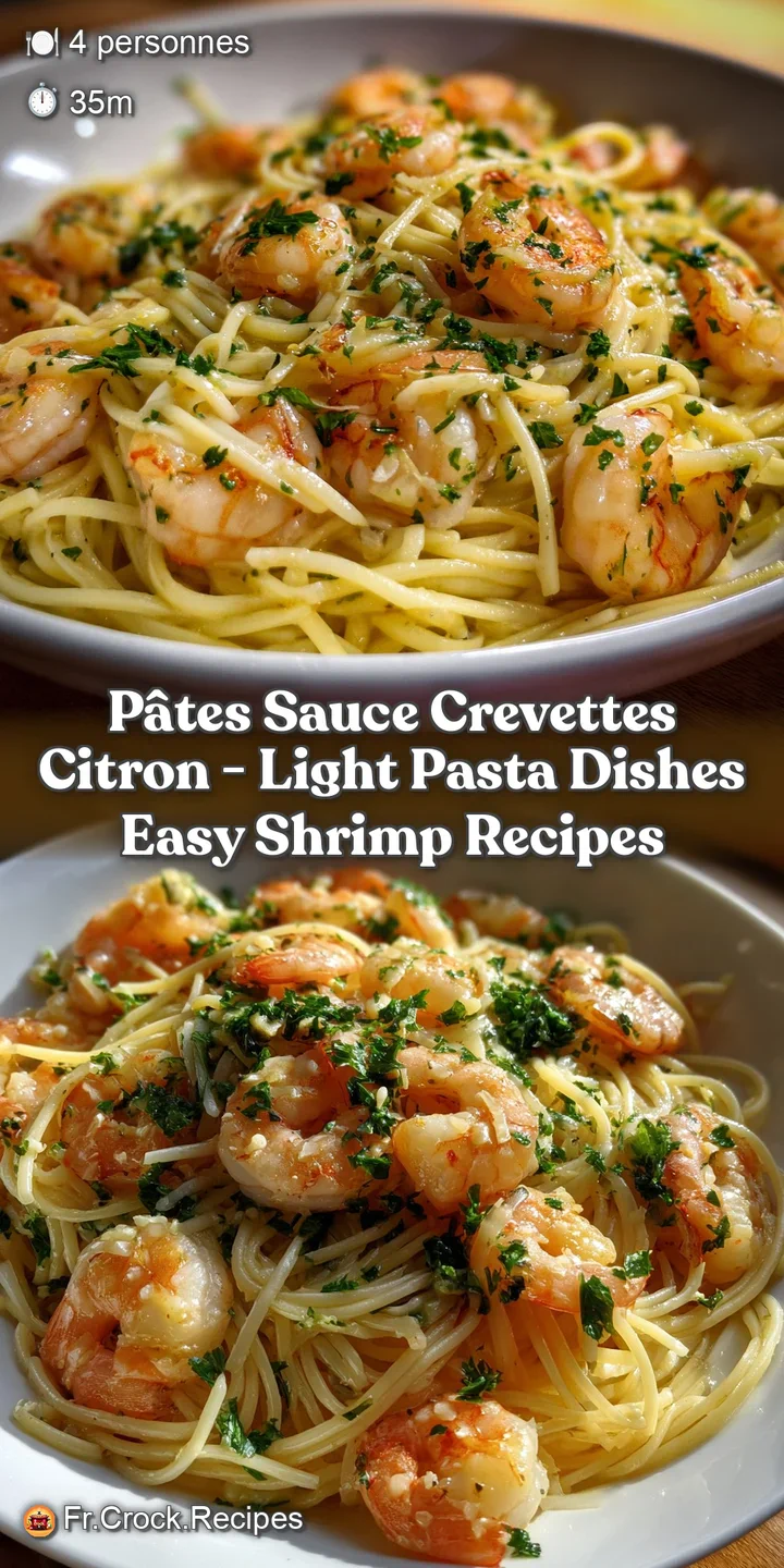 P&acirc;tes Sauce Crevettes Citron - Light Pasta Dishes Easy Shrimp Recipes