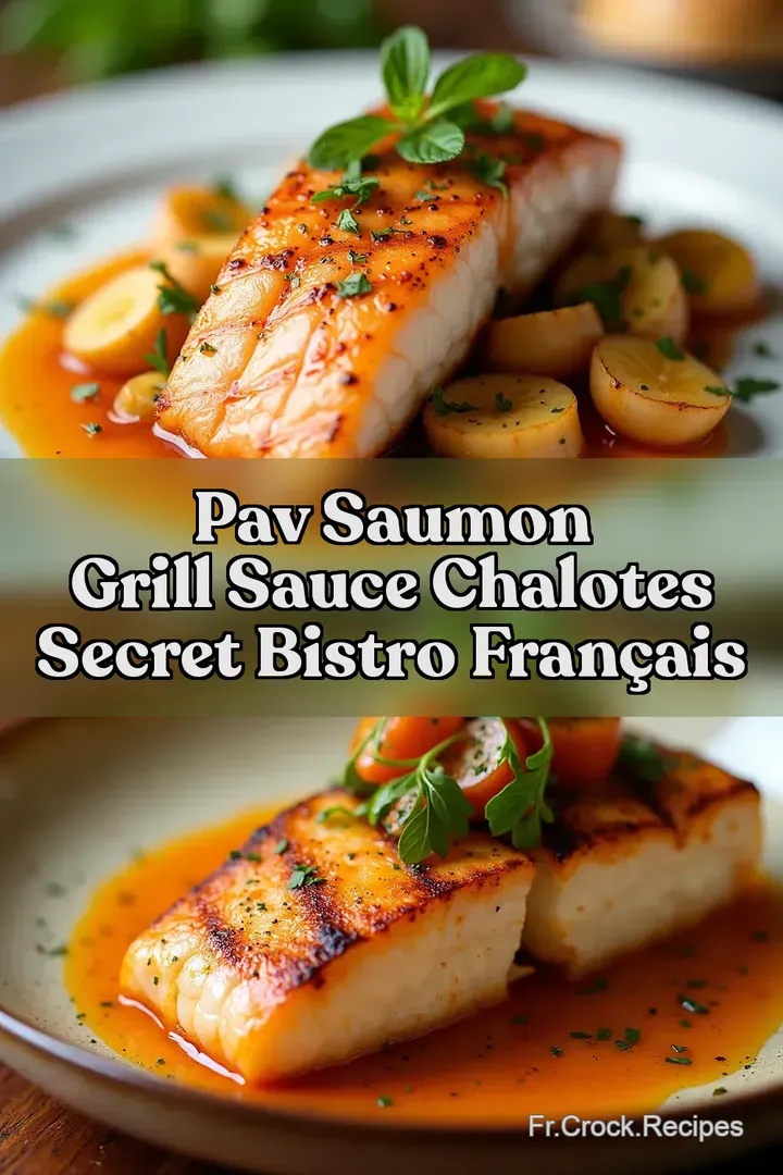Pav Saumon Grill Sauce Chalotes Secret Bistro Fran&ccedil;ais