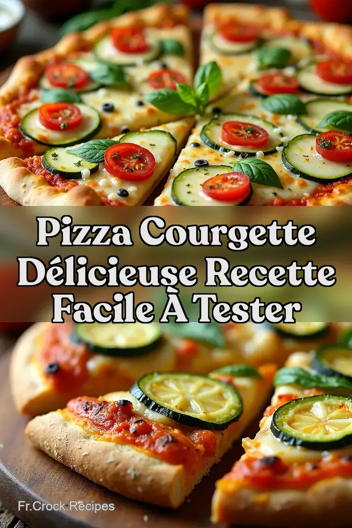 Pizza Courgette D&eacute;licieuse Recette Facile &agrave; Tester