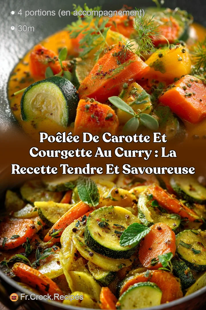 Po&ecirc;l&eacute;e de Carotte et Courgette au Curry : La Recette Tendre et Savoureuse