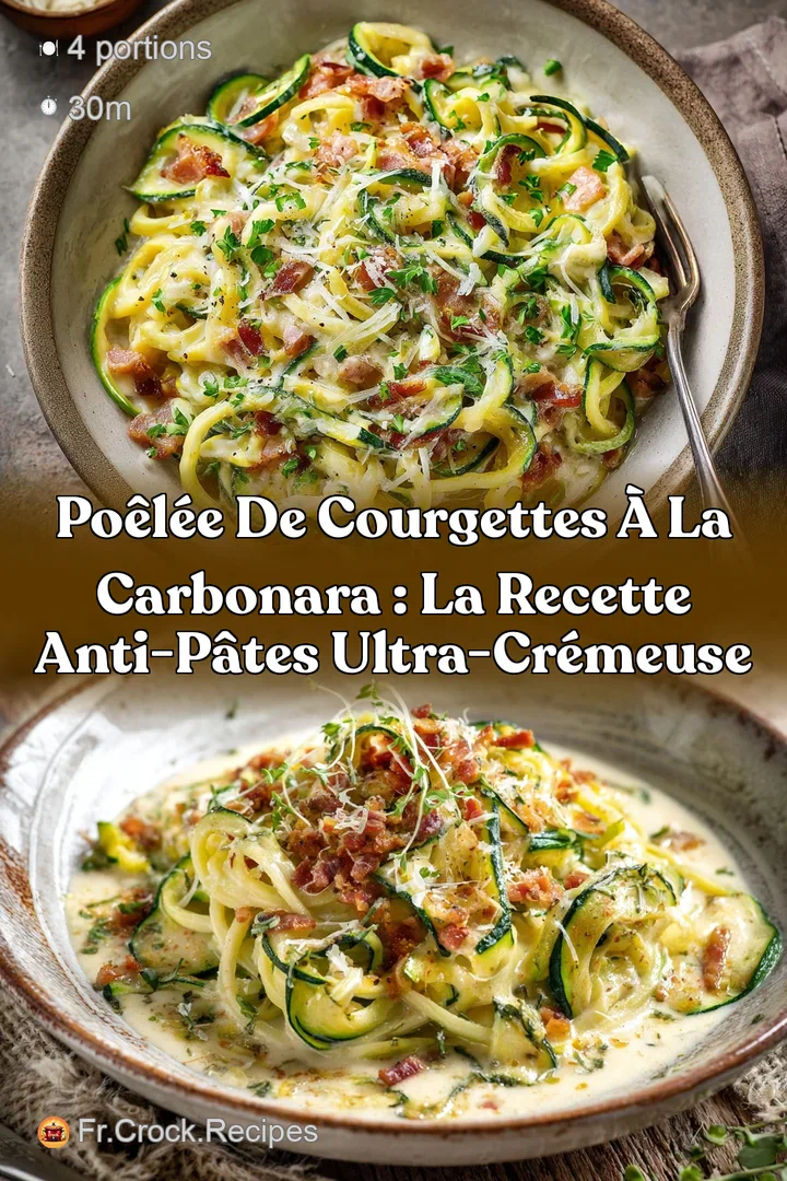 Po&ecirc;l&eacute;e de Courgettes &agrave; la Carbonara : La recette anti-p&acirc;tes ultra-cr&eacute;meuse