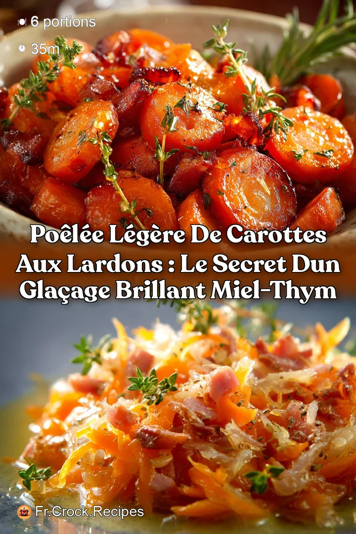 Po&ecirc;l&eacute;e L&eacute;g&egrave;re de Carottes aux Lardons : Le secret dun gla&ccedil;age brillant Miel-Thym