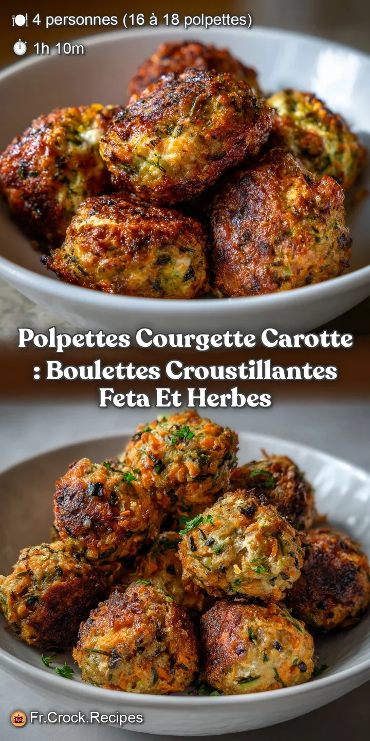 Polpettes Courgette Carotte : Boulettes Croustillantes Feta et Herbes