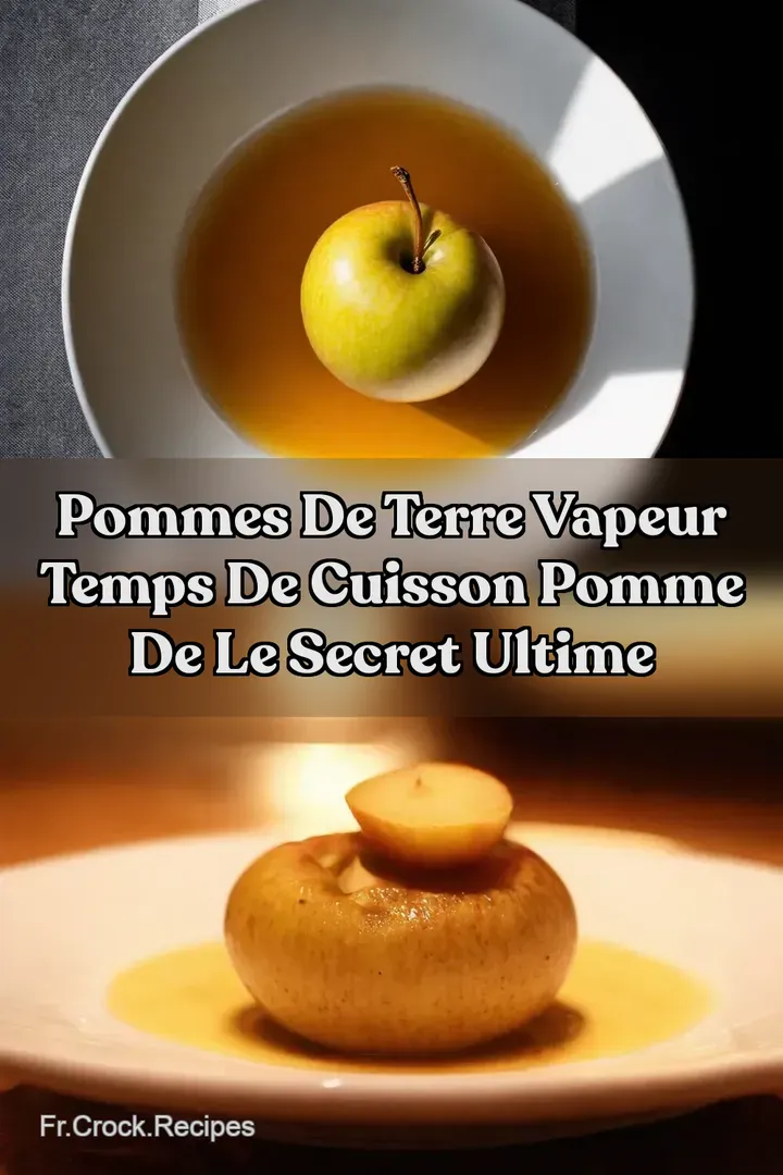 Pommes de Terre Vapeur temps de cuisson pomme de Le Secret Ultime