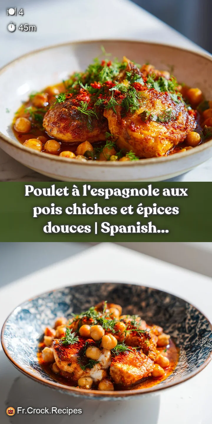 Close-up of succulent chicken and tender chickpeas coated in a fragrant, earthy spice mixture.