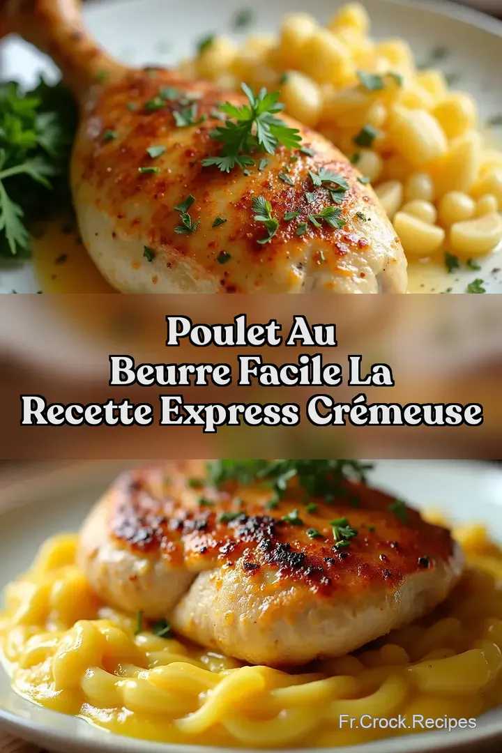 Poulet au Beurre Facile La Recette Express Cr&eacute;meuse