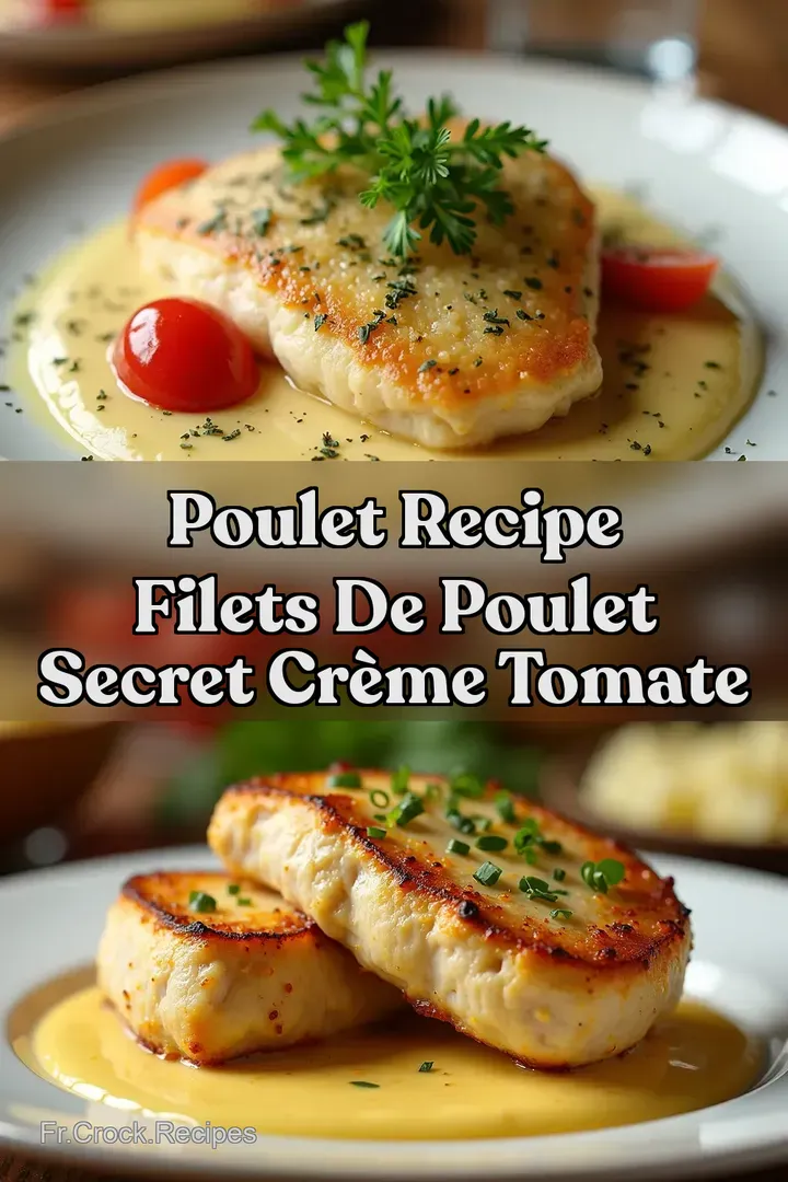 Poulet Recipe Filets de Poulet Secret Cr&egrave;me Tomate