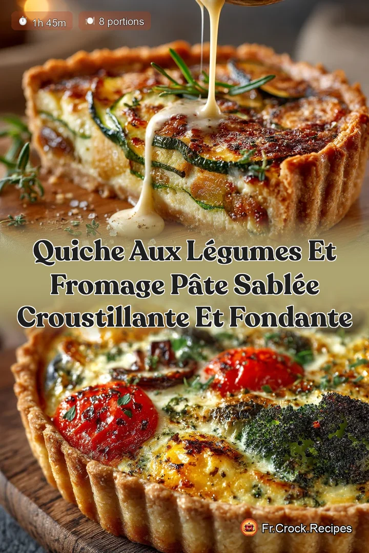 Quiche aux L&eacute;gumes et Fromage P&acirc;te Sabl&eacute;e Croustillante et Fondante