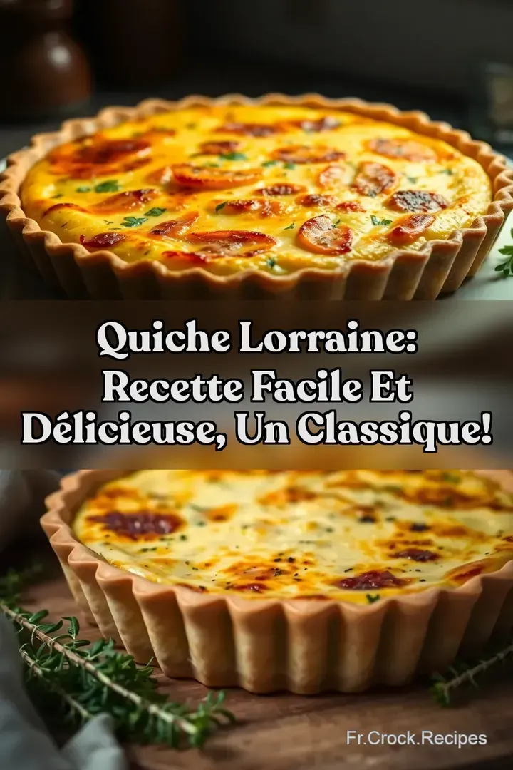 Quiche Lorraine: Recette Facile et D&eacute;licieuse un Classique!