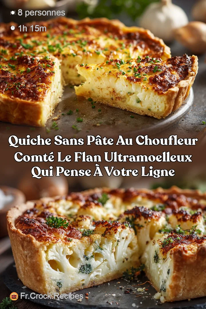 Quiche sans p&acirc;te au choufleur Comt&eacute; Le flan ultramoelleux qui pense &agrave; votre ligne