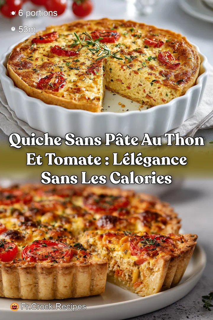 Quiche sans p&acirc;te au thon et tomate : L&Eacute;l&eacute;gance sans les Calories
