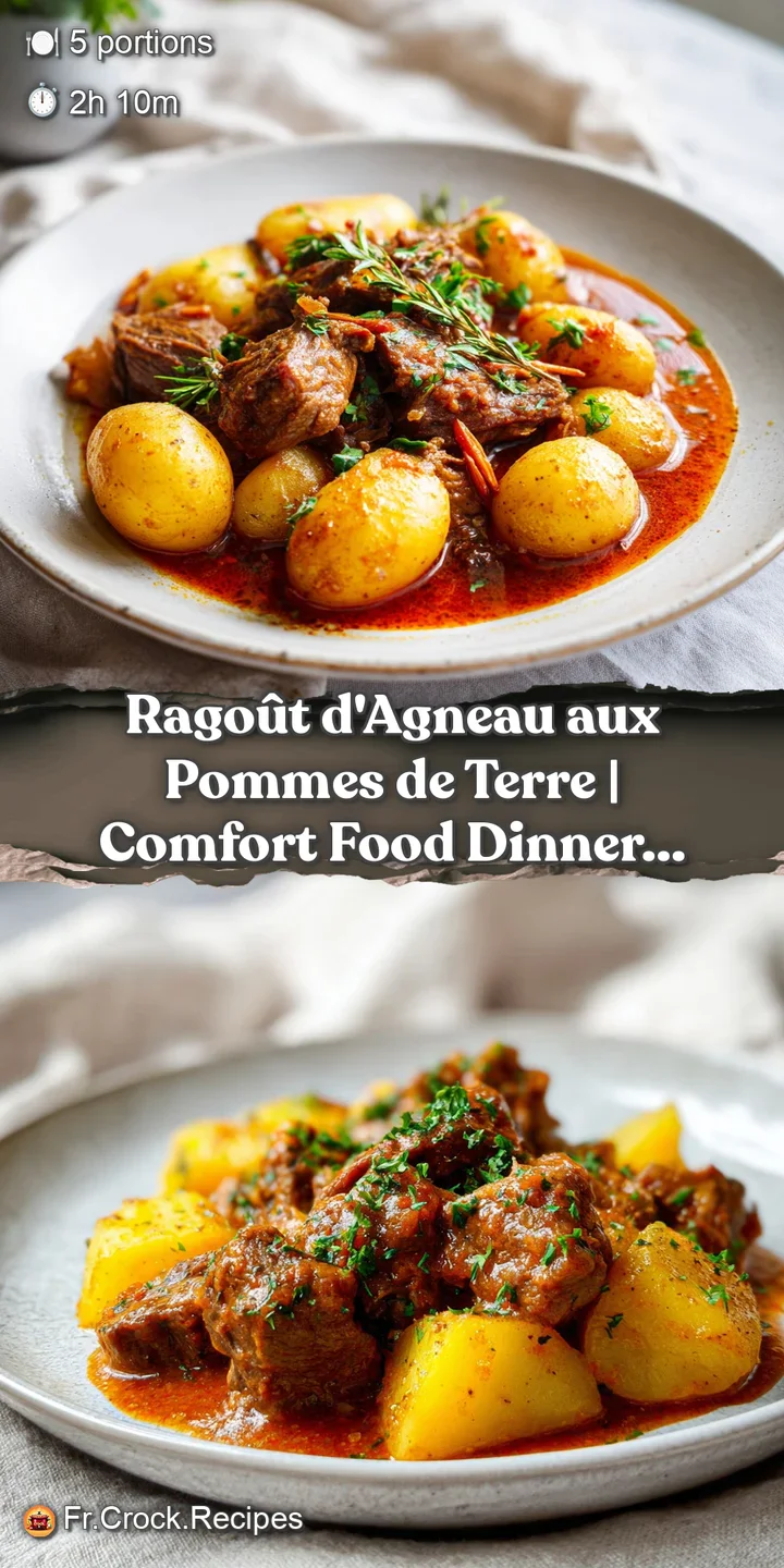 Close-up of fork-tender lamb in a deep, savory sauce with soft, yielding potato pieces.