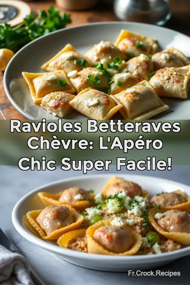 Ravioles Betteraves Ch&egrave;vre: L Ap&eacute;ro Chic Super Facile!