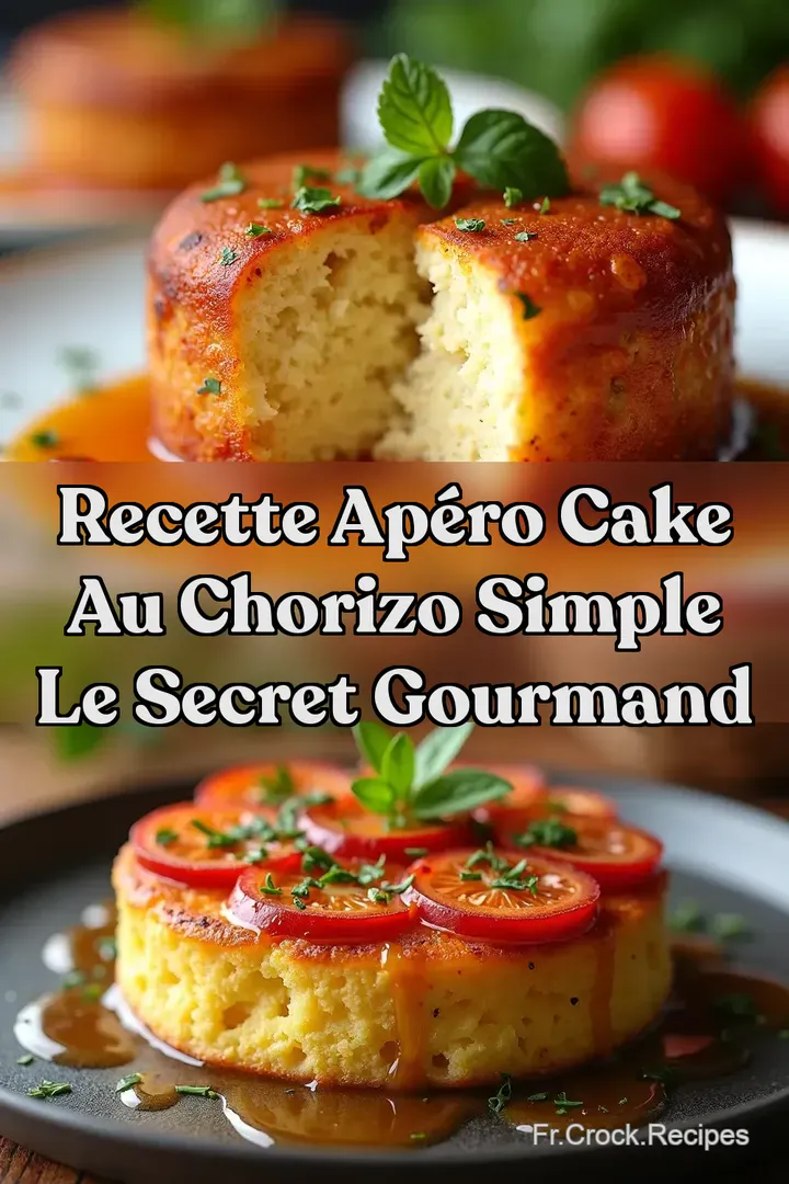 Recette Ap&eacute;ro Cake au Chorizo Simple Le Secret Gourmand