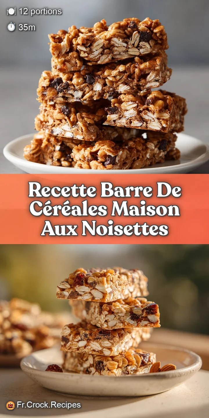 Close-up of a homemade granola bar showing layers of oats, nuts, and a hint of honey. Textured and golden brown, promising...