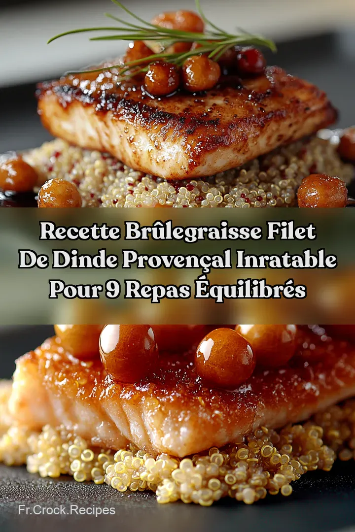 Recette Br&ucirc;leGraisse Filet de Dinde Proven&ccedil;al Inratable pour 9 Repas &Eacute;quilibr&eacute;s