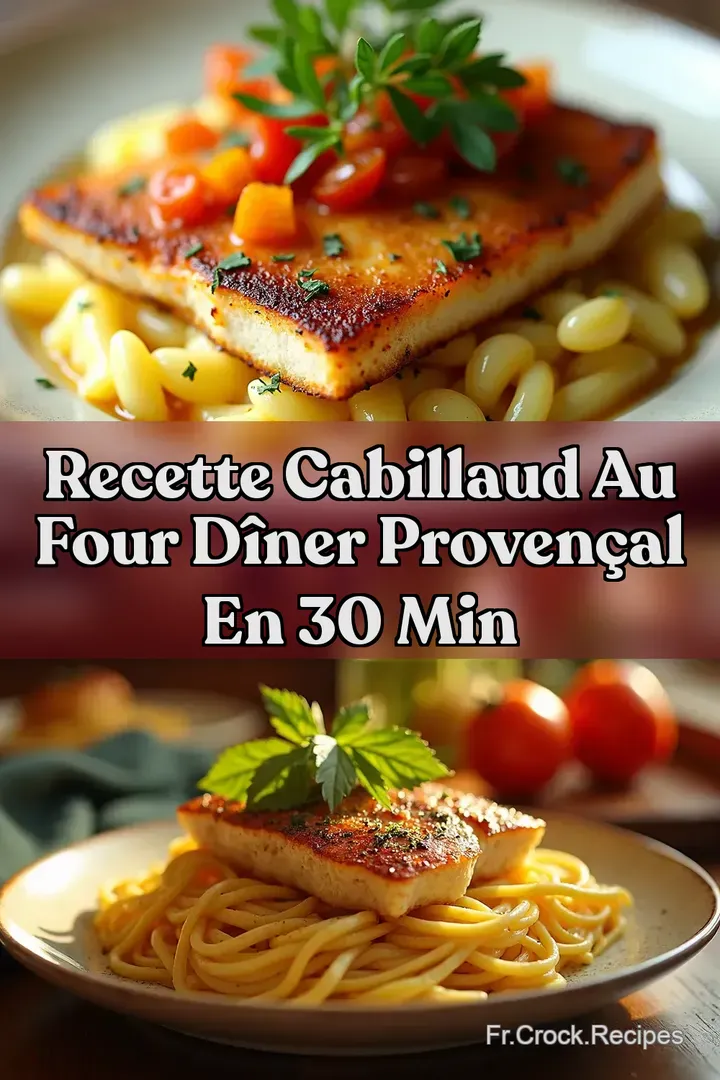 Recette Cabillaud au Four D&icirc;ner Proven&ccedil;al en 30 Min