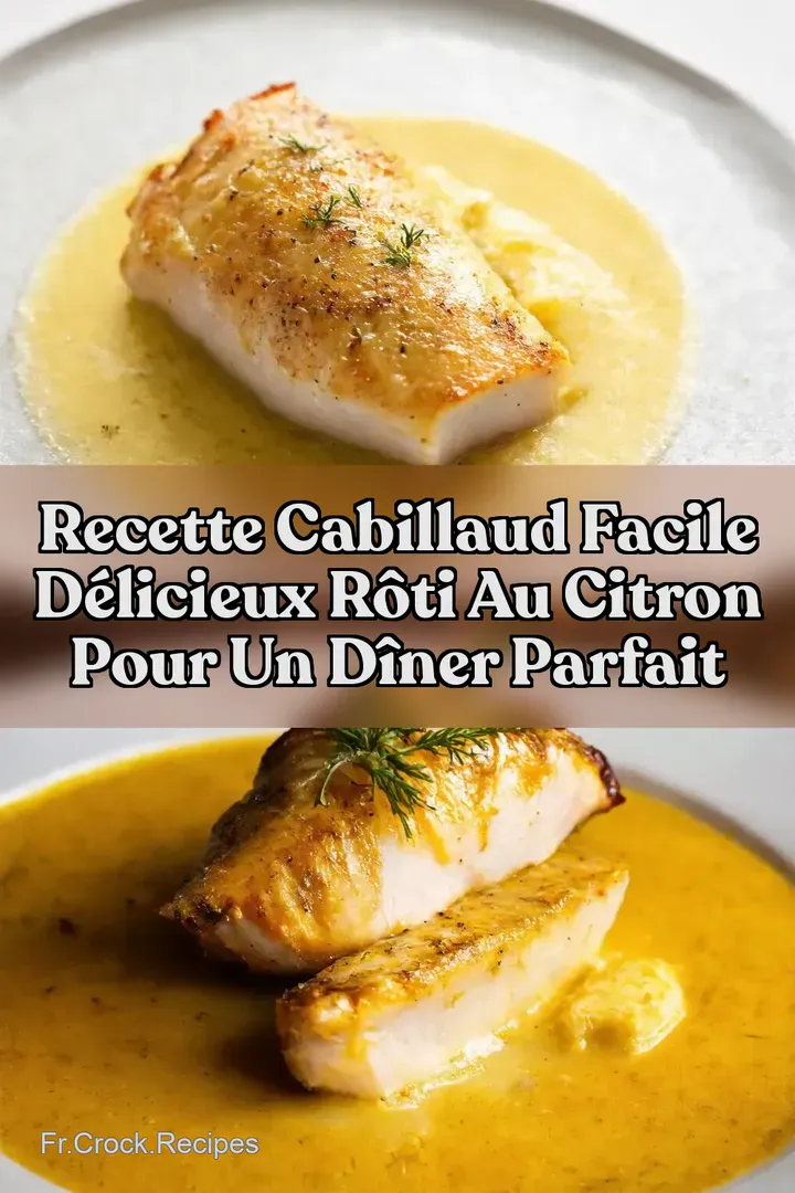 Recette Cabillaud Facile D&eacute;licieux R&ocirc;ti au Citron pour un D&icirc;ner Parfait
