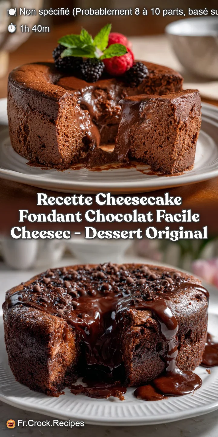 Recette Cheesecake Fondant Chocolat Facile Cheesec - Dessert Original