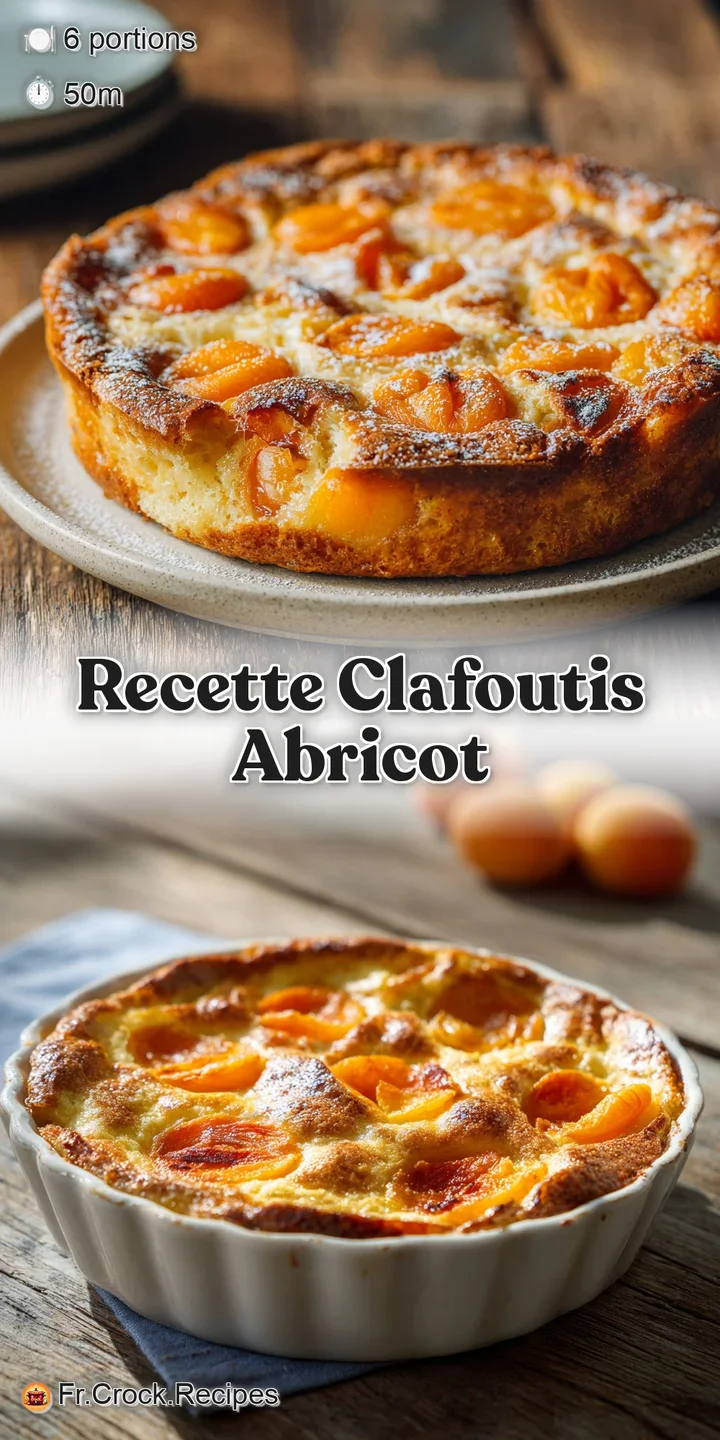 Close-up of a moist apricot clafoutis, showing soft, yielding texture. Apricots glisten, promising a burst of sweet and sl...